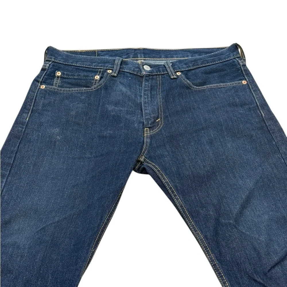 Levi’s Men’s Straight Leg Jeans Dark Wash Denim W34 L30 Zip Fly